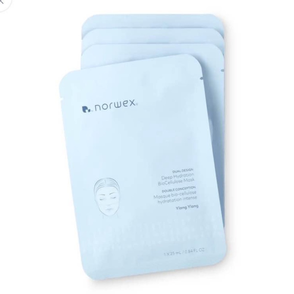 Norwex Deep Hydration BioCellulose Mask (4pack), new in box
